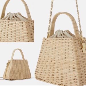 ZARA Natural City Bag with chain NEW W/O TAGS